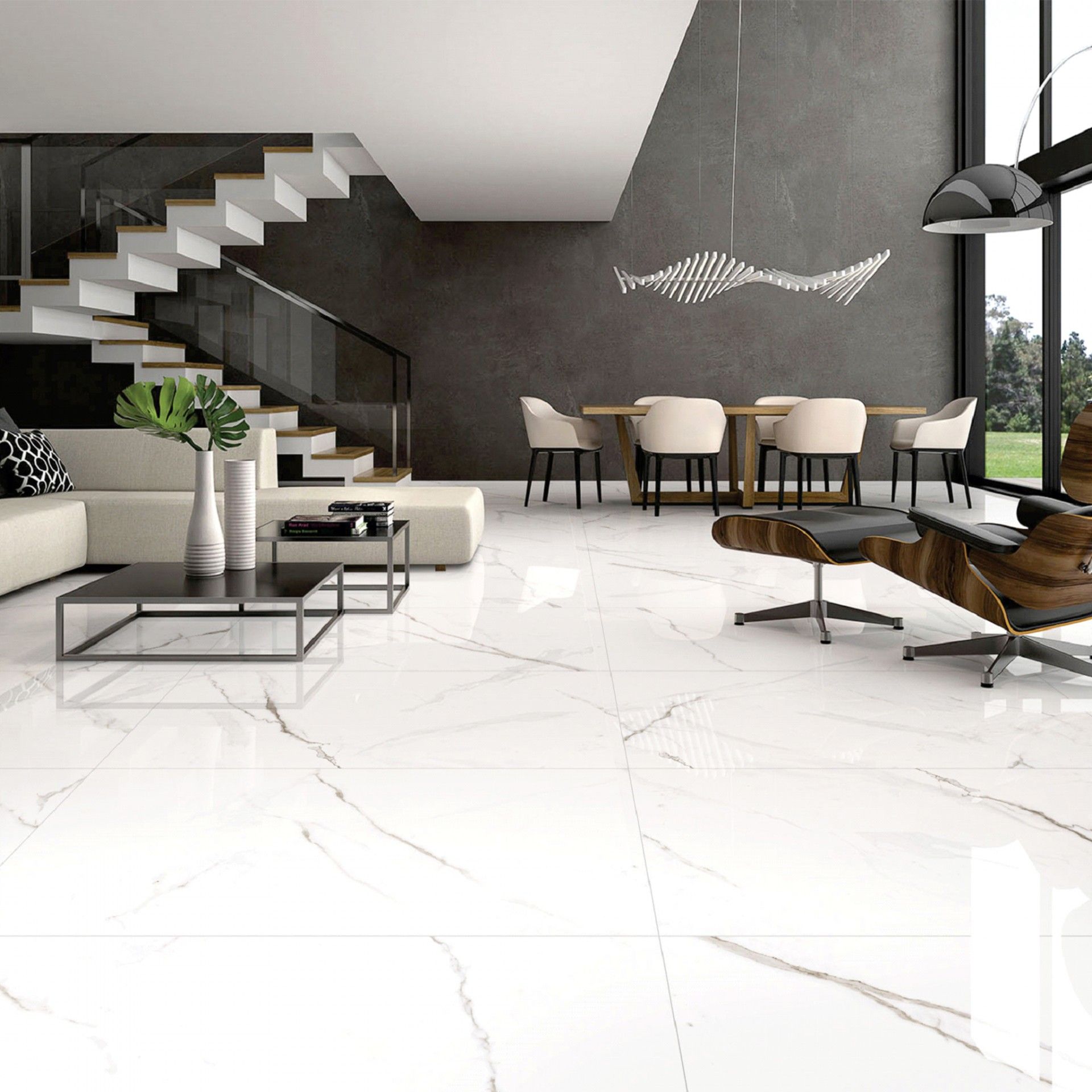 Porcelânico retificado New Carrara Brilho 30x60cm - Image 4