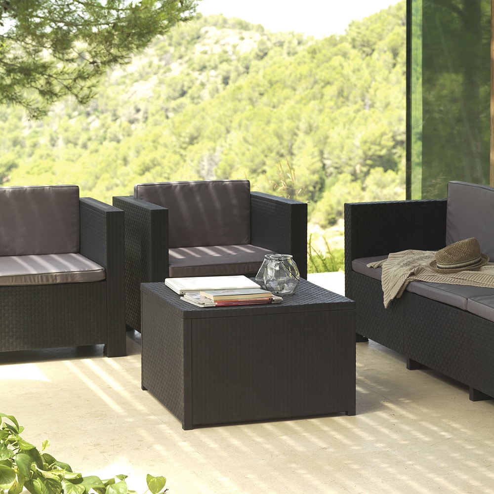 Conjunto de jardim com 2 poltronas + 1 sofá + 1 mesa de centro - Image 2