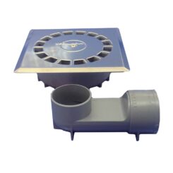 Sifão PVC dreno VH 360º standard aço inoxidável T-88 VHI 10 x 10 cm. 118 x 118 x 45 mm / Ø40 mm