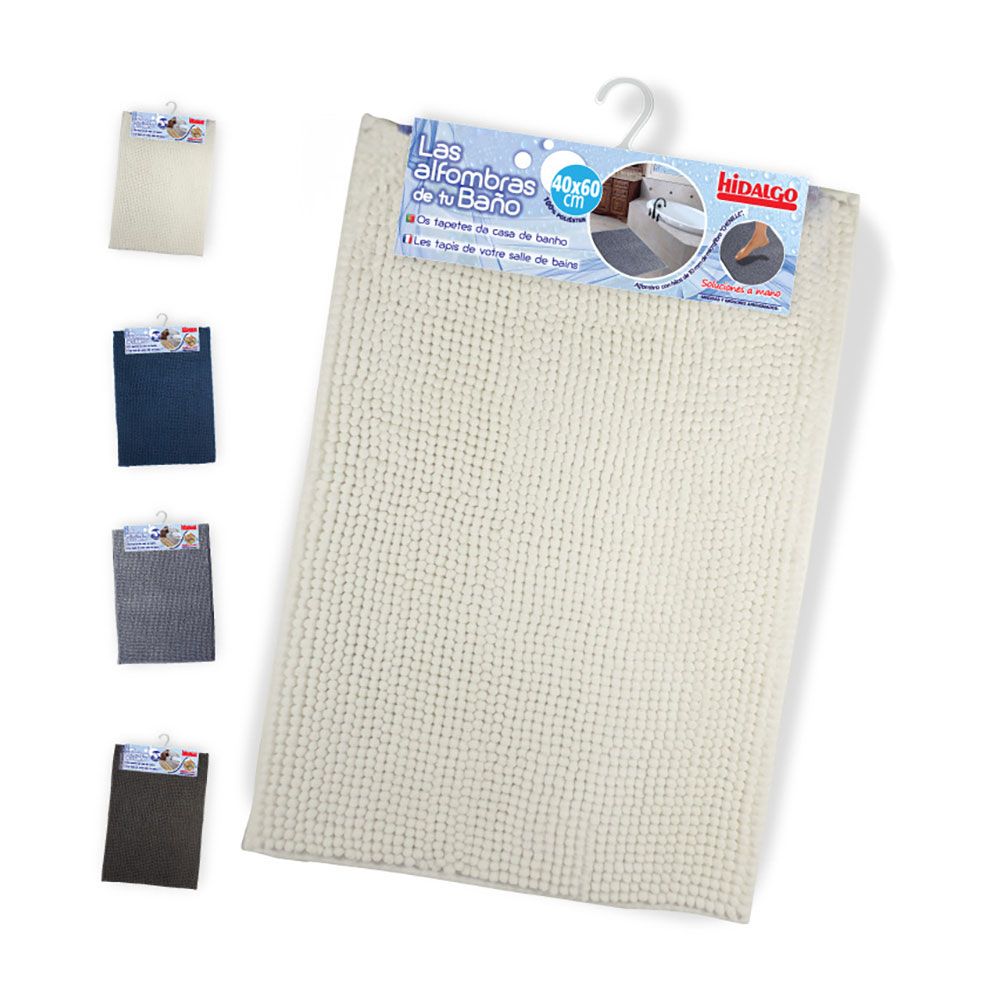 Tapete de banho shaggy, cores variadas 45 x 75 cm