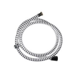 Tubo flexível para chuveiro branco/cromado 1,5m