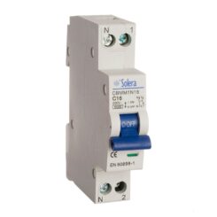 Disjuntor magnetotérmico solera 1 polo+neutro 10A (estreito) (retractilado) CBMM1N10