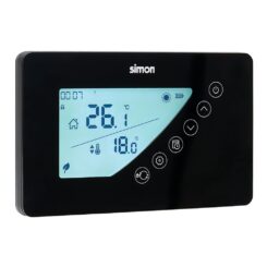 Termostato digital programação semanal, preto