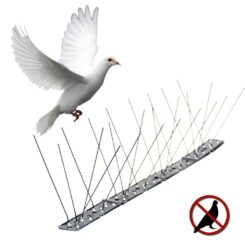 Espanta pássaros, antipombos, INOX, 100 x 2,5 x 11 cm
