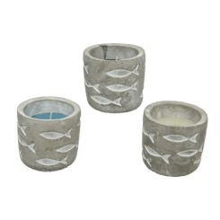 Vela de citronela com recipiente de cimento, 70 g, Ø7 x 7,5 cm, cores variadas