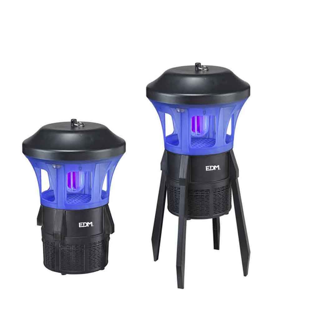 EDM Apanhador de insectos eléctrico para interior/exterior 7w, 100 m², ø21,5 x 44 cm
