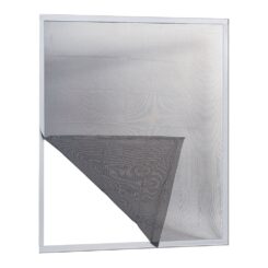 Mosquiteiro adesivo para janela, adaptável, cinza, 130 x 150 cm
