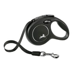 Fita extensível flexi classic preta, 5 m de comprimento, l, suporta até 50 kg