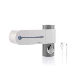 Esterilizador UV para escova de dentes com porta-pasta e dispensador