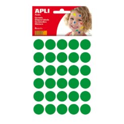 Gomets redondos verdes medindo ø20 mm, blister 180 unidades