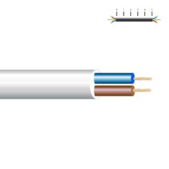 SEDILES Mangueira tubular h05vv-f 2 x 2,50 mm², branco euro/m