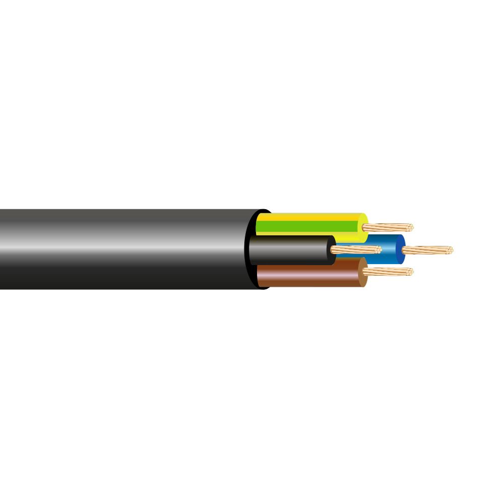Cabo elétrico 4x0,75mm 50V preto euro/m 100m