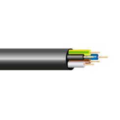 Cabo elétrico 6x0,75mm 50V preto euro/m 100m