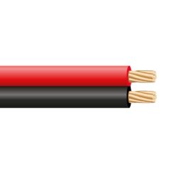 Cabo paralelo vermelho e preto áudio 2 x 1,00 mm 48V lszh 100m