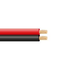 SEDILES Cabo paralelo de áudio vermelho e preto 2 x 0,75 mm euro/m
