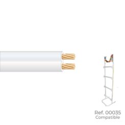 SEDILES Cabo paralelo de áudio branco 2 x 1,00 mm euro/m (bobina pequena ø200x60mm)
