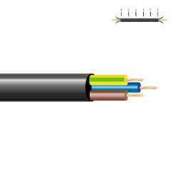 SEDILES Mangueira tubular vv-k06/1kv 3 g 4,00 mm², preta euro/m