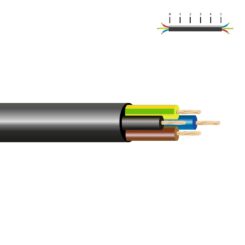 SEDILES Mangueira tubular vv-k06/1kv 4 g 2,50 mm², preta euro/m