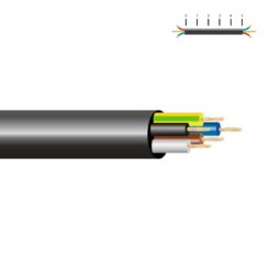 SEDILES Mangueira tubular vv-k06/1kv 5 g 2,50 mm², preta euro/m
