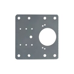 Placa de reparo de dobradiça copo, modelo bc14, fabricada em aço inox com acabamento em aço inox, 90 x 90 mm