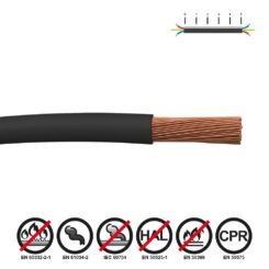 SEDILES Cabo h07z1-k 4,00 mm² preto euro/m