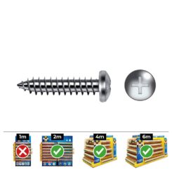 Caixa 250 unid. parafuso chapa cabeça de queijo philips din/ref 7981 4,2x25mm zincado celo