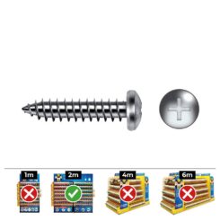 Caixa 100 unid. parafuso chapa cabeça de queijo philips din/ref 7981 5,5x50mm zincado celo