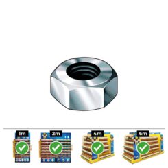Caixa 500 unid. porca hexagonal din/ref 934 Ø6mm zincado celo