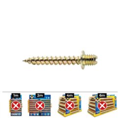 Caixa 100 unid. tira fundo din/ref TF m Ø6x25mm bricomado celo