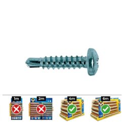 Caixa 250 unid. ponta broca cabeça de queijo (rosca da placa) philips din/ref 7504N Ø5,5x38mm zincado celo