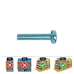 Caixa 250 unid. parafuso métrica cabeça de queijo philips din/ref 7985 Ø6x20mm zincado celo