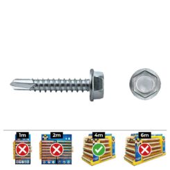 Caixa 500 unid. ponta broca hexagonal din/ref 7504K Ø3,5x19mm zincado celo