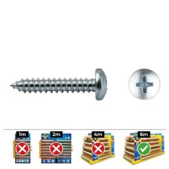 Caixa 250 unid. parafuso chapa cabeça de queijo philips din/ref 7981 3,9x32mm zincado celo