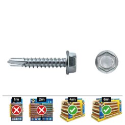Caixa 250 unid. ponta broca hexagonal din/ref 7504K Ø5,5x50mm zincado celo