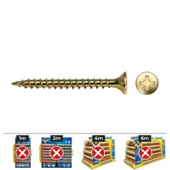 Caixa 200 unidades. parafuso de madeira velox rosca completa encerrada melhorado PZ2 4x25 mm bichromato