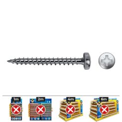 Caixa de 1000 unidades vlox b parafusos para madeira rosca completa impressão panned peças ø 3 x 17 mm. zincado