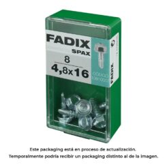 Caixa S 8 unid. parafuso rosca chapa hexagonal autot. 4,8x16mm fadix