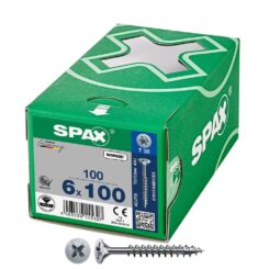 Caixa 100 unidades. parafuso de cabeça plana universal wirox 6X100MM T30