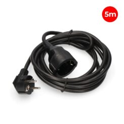 Prolongador com 1 tomada 2P+E, 16A 250V~ 5 m cabo H05VV-F 3G1,5mm² negro
