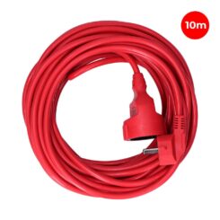 EDM Extensão com 1 tomada 2p+t, 16a 250v~ 10 m cabo h05vv-f 3g1,5mm², vermelho