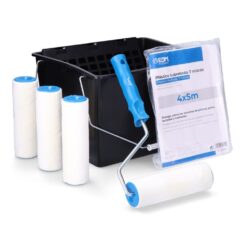 Conjunto promocional rolo + balde + peças sobressalentes 3 unidades + tampa plástica