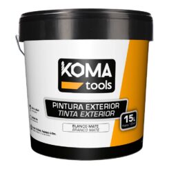 KOMA TOOLS Tinta plástica estireno acrílica interior/exterior branca mate 15 l