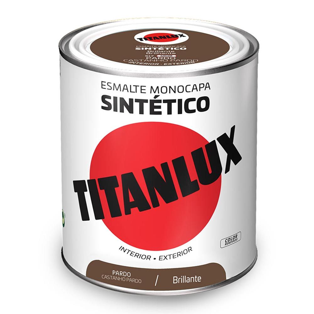 Esmalte sintético monocamada brilhante pardo 750 ml