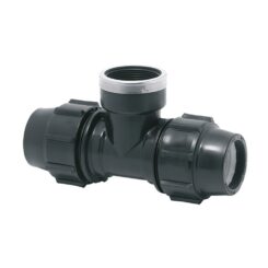 Ligação T mista polipropileno rosca fêmea 20 mm x ½ POL