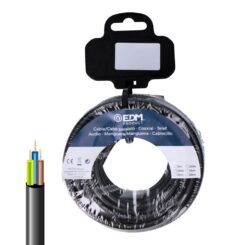 EDM Enrolador de mangueira tubular h05vv-f 3 g 1,00 mm² preto, 20 m