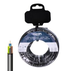 Rolo de cabo elétrico VV-K06/1Kv 4 g 1,50 mm² preto 20m