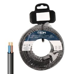 Carretel de cabo paralelo plano VVK(H2) 06/1KV 2 x 2,50 mm² preto, 10 m