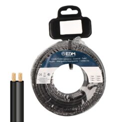 Cabo paralelo 2x0,75mm² preto 10m.
