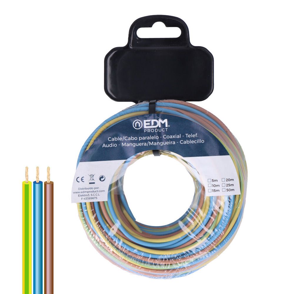 Rolo de cabo trançado H07Z1-K 3 g 2,50 mm² 3 cores, 15 m