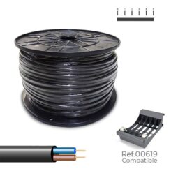 SEDILES Mangueira tubular vv-k06/1kv 2 x 1,50 mm² preta, 200 m. (bobina grande)